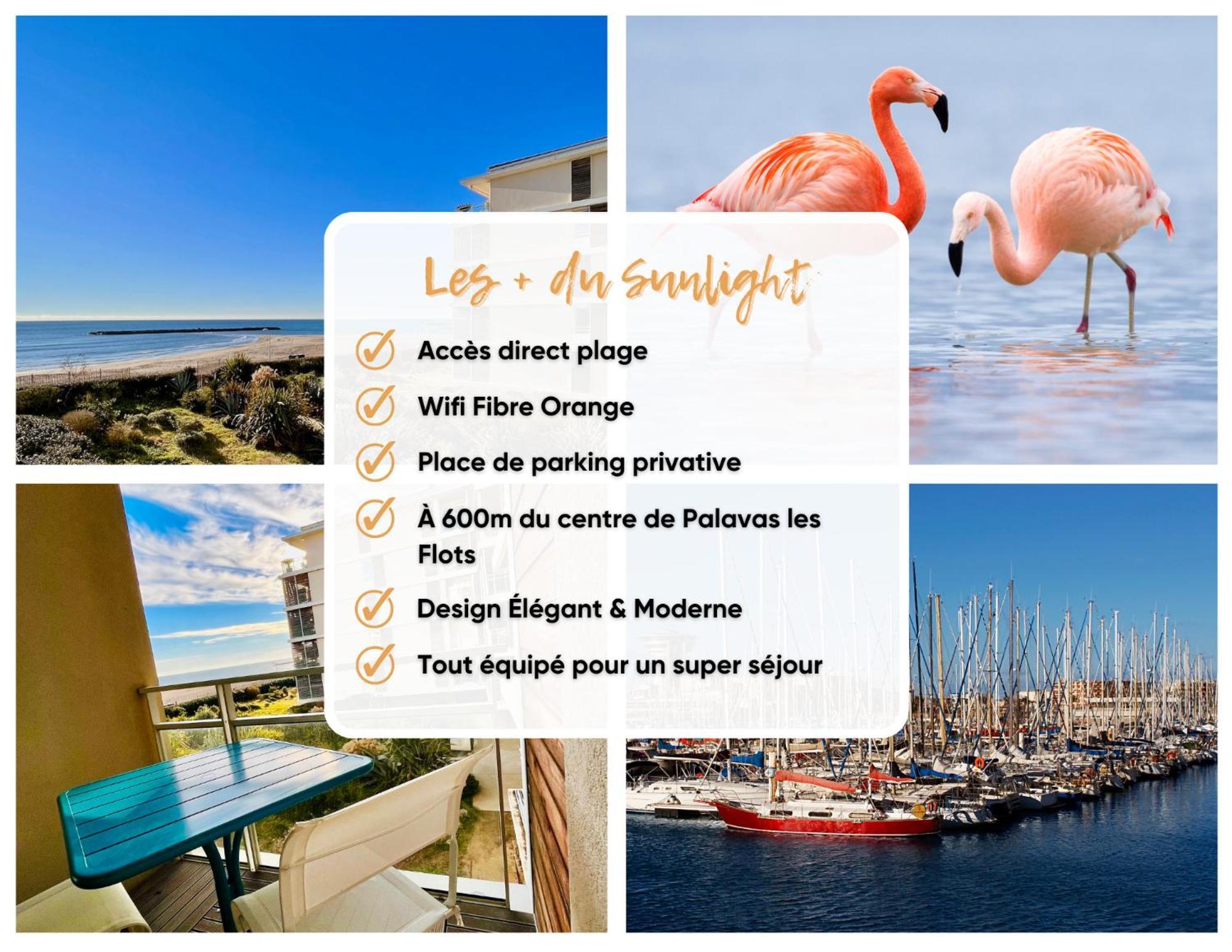 Le Sunlight - T2 Bord De Mer, Parking Palavas-les-Flots Εξωτερικό φωτογραφία